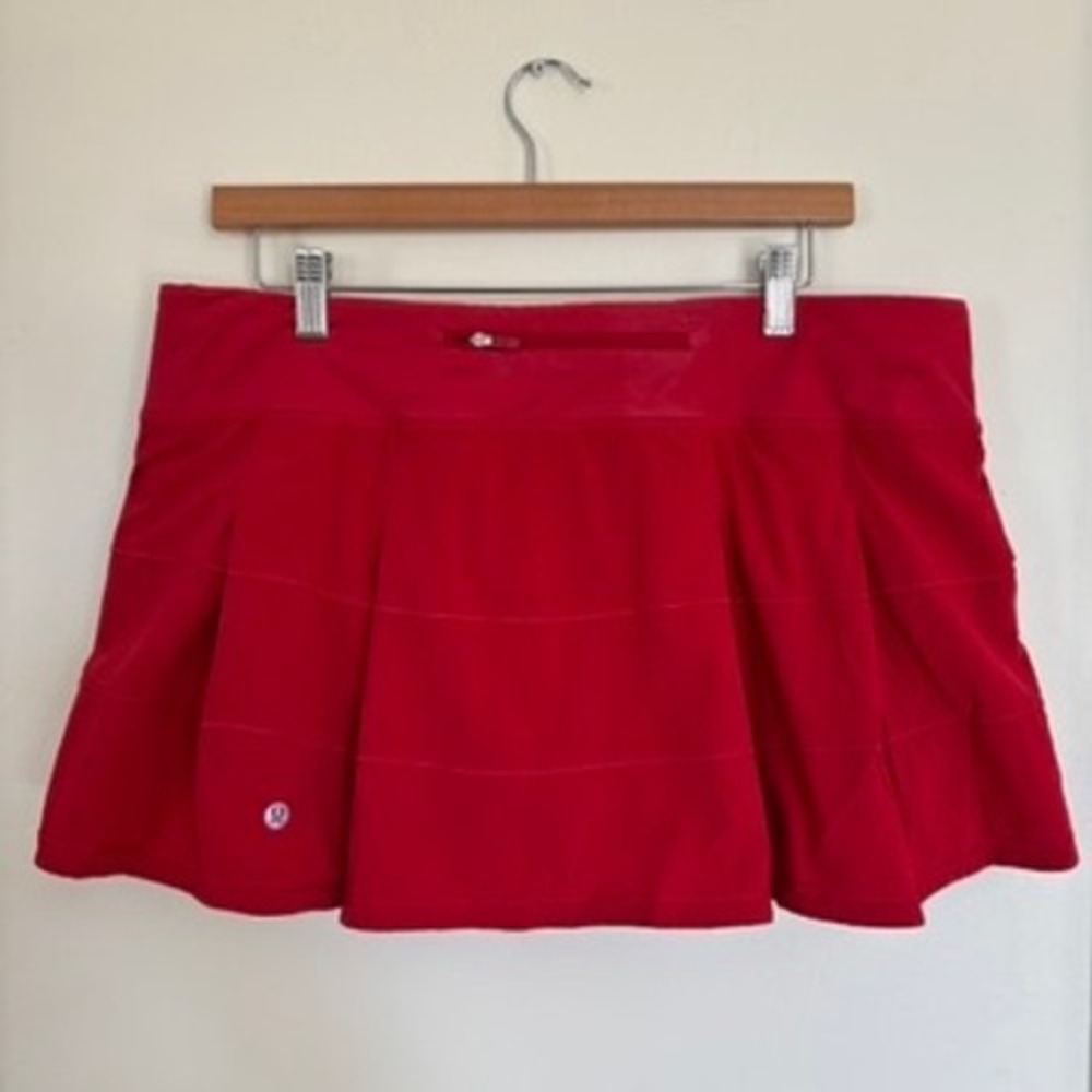 Lululemon Pace Rival Skirt Scarlet Red size 14